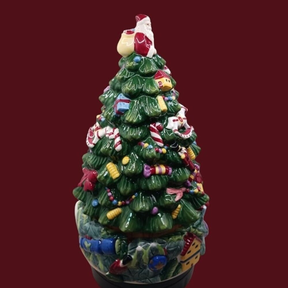 Spode musical table top world christmas tree multicolor "10" tall - Picture 4 of 11